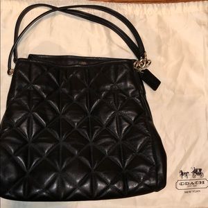 Coach quilted shoulder bag